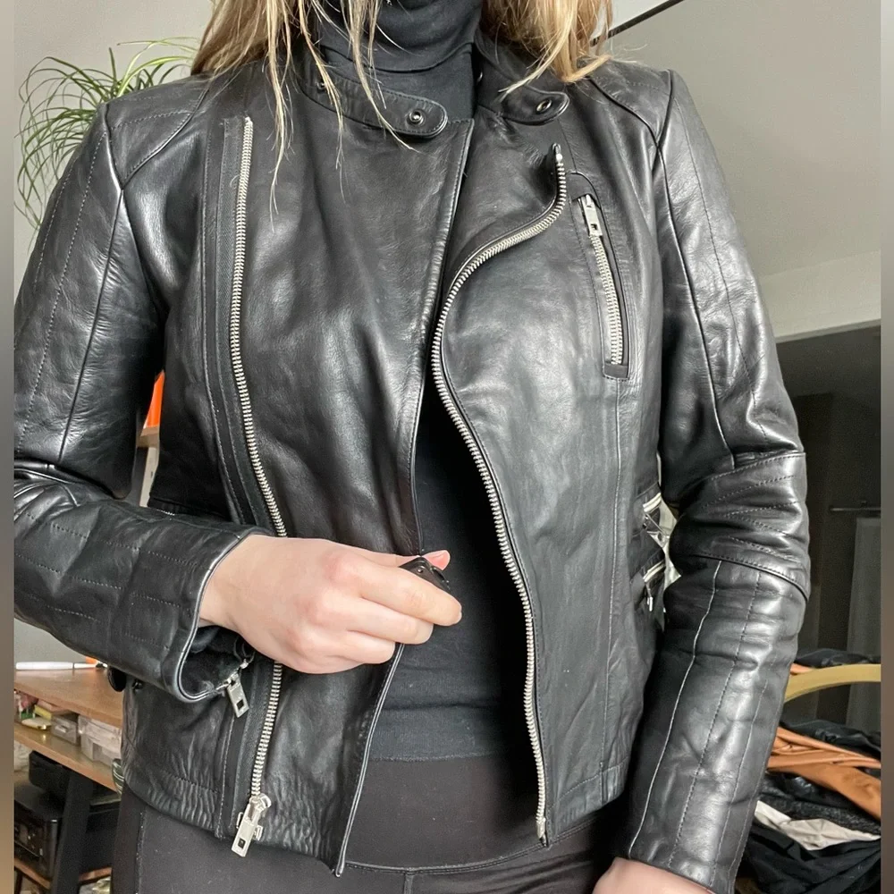 NWOT Rag & Bone Leather Motorcycle Jacket - Picture 2 of 15